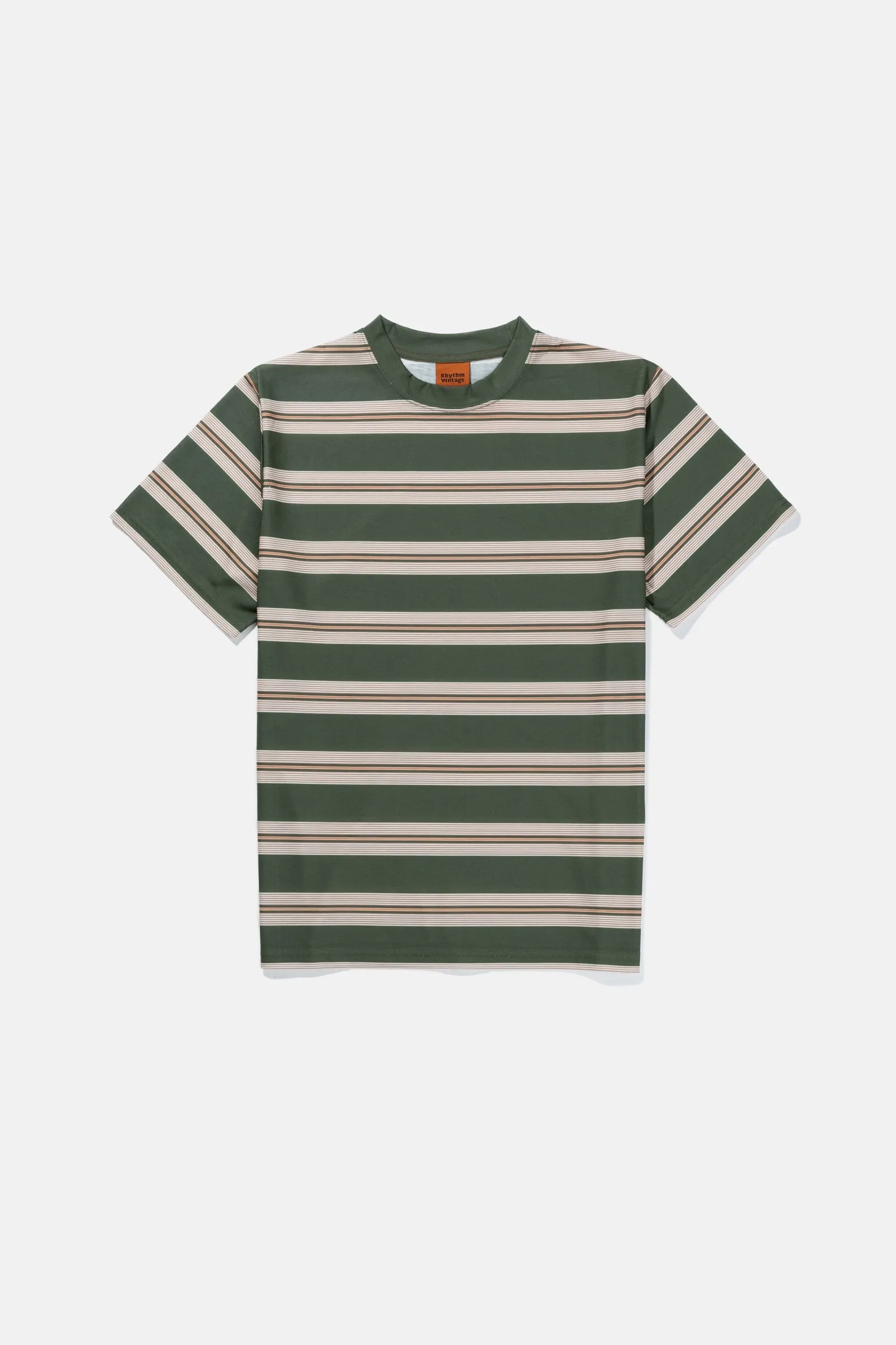 Vintage Stripe Ss T Shirt Olive