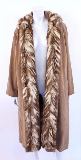 Vintage Ultra Suede & Mink Fur Coat