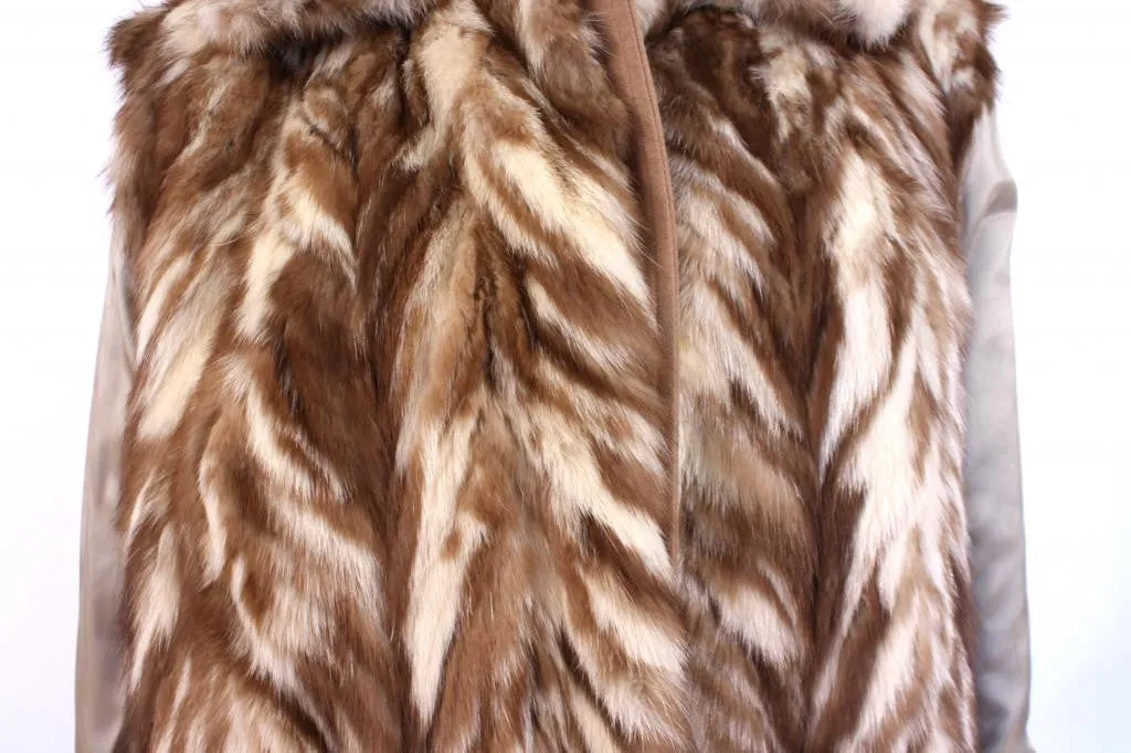 Vintage Ultra Suede & Mink Fur Coat