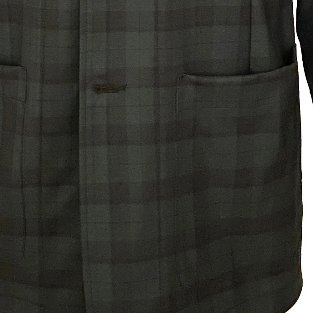 Wool Blazer Shirt Jacket in Green Plaid by Viyella