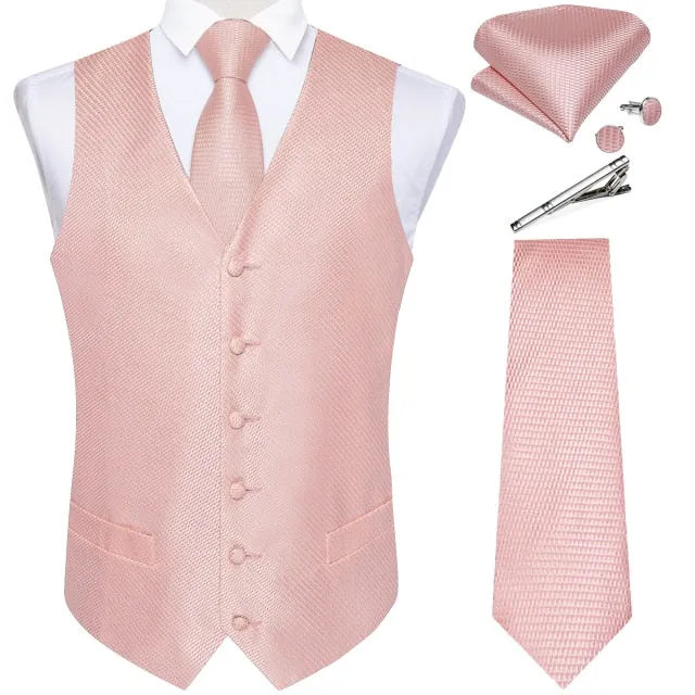 Xituodai Vests For Men Slim Fit Mens Wedding Suit Vest Casual Sleeveless Formal Business Male Waistcoat Hanky Necktie Bow Tie Se