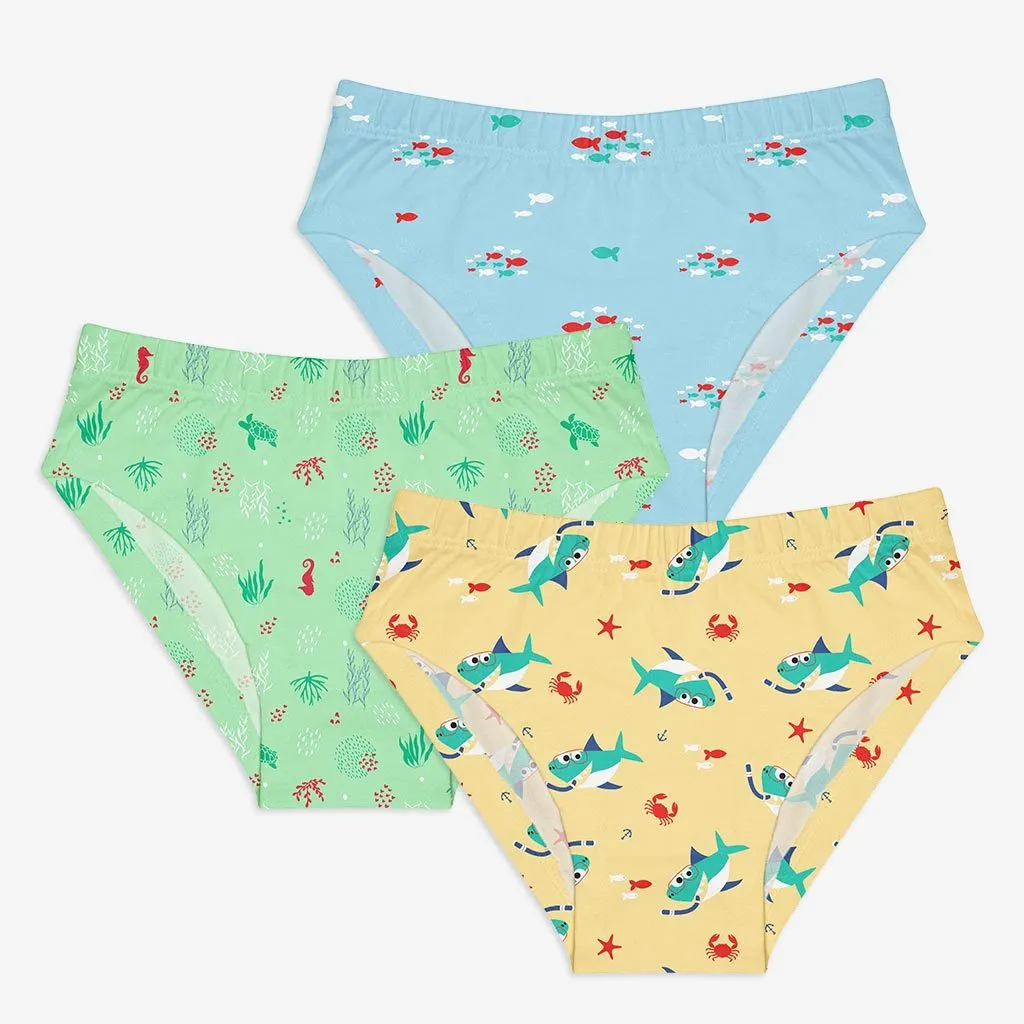 Young Girl Briefs -6 Pack (Kid's Day Out - Sea-saw)