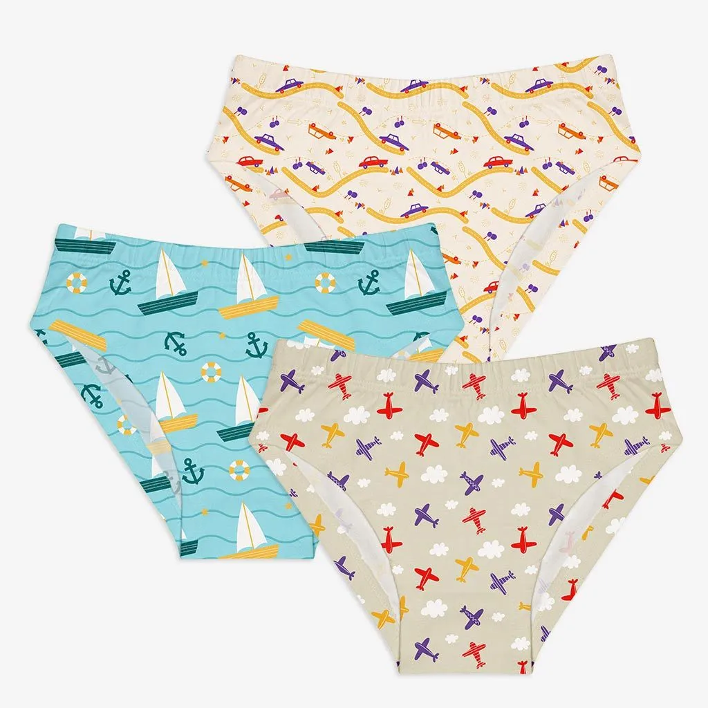 Young Girl Briefs -6 Pack (Kid's Day Out - Sea-saw)