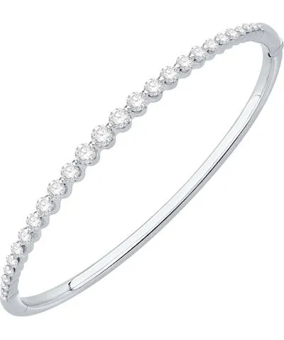 Zales 2 CT. T.w. Certified Lab-Created Diamond Bangle in 10K White Gold