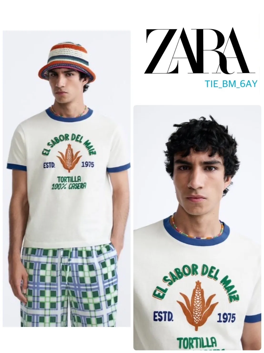 ZARA  |Cotton Short Sleeves T-Shirts