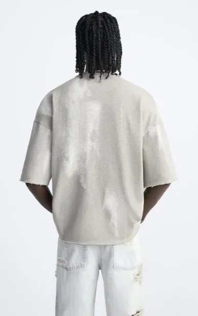 ZARA  |Tie-dye Cotton Short Sleeves T-Shirts