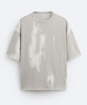 ZARA  |Tie-dye Cotton Short Sleeves T-Shirts