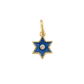 Étoile Diamond Pendant, Lapis, Yellow Gold